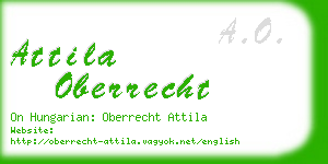 attila oberrecht business card